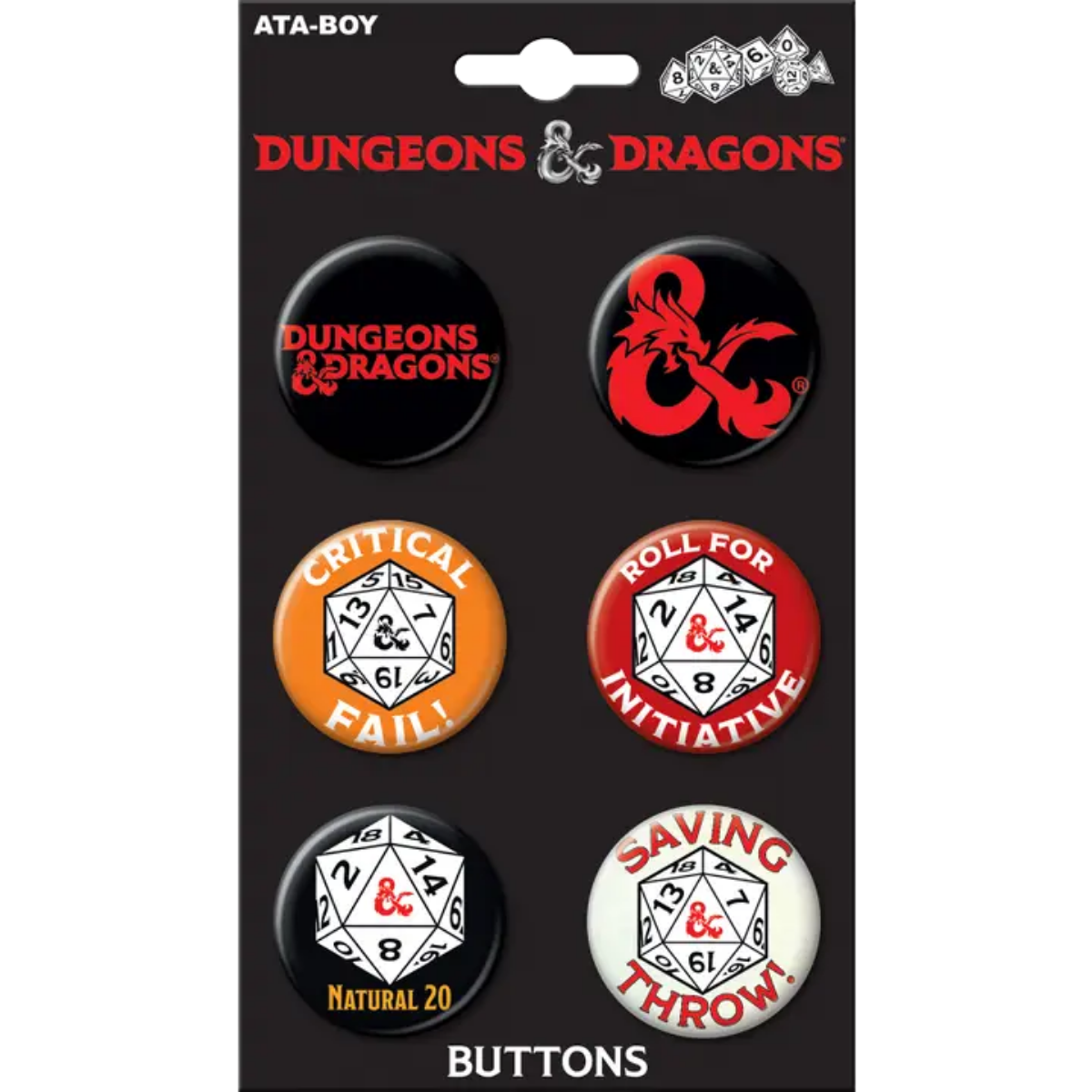 D&D 6 Button Set