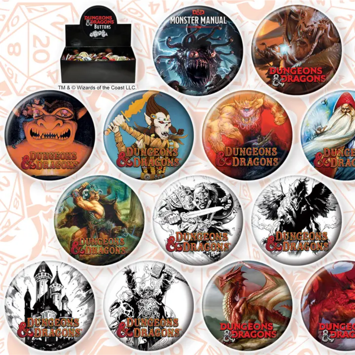 Dnd Covers Assorted Buttons