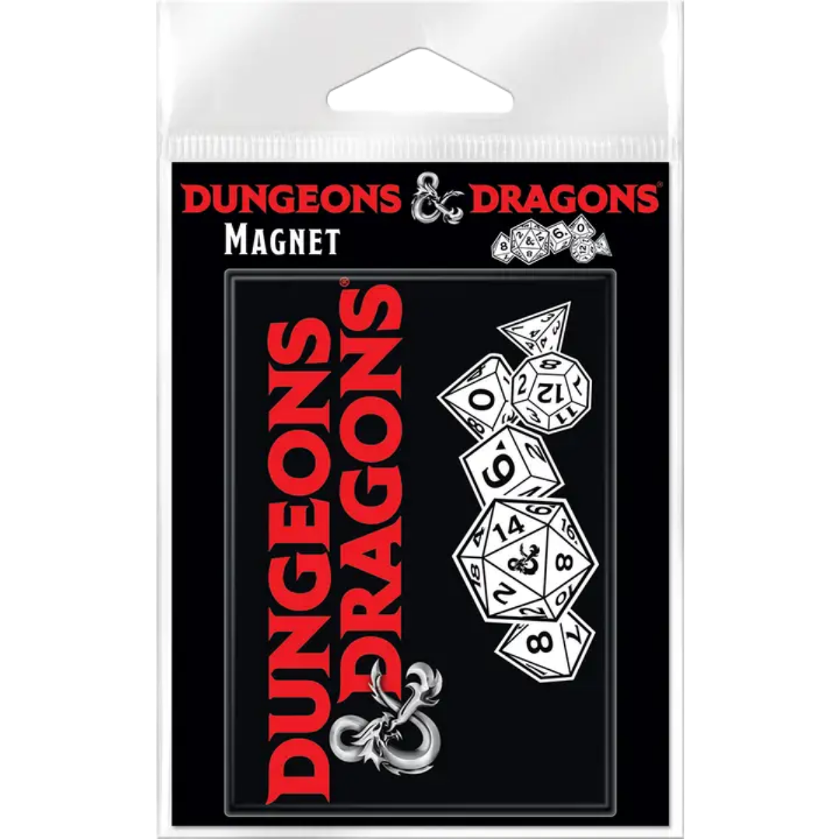 Dnd Logo and Dice Carded Magnet
