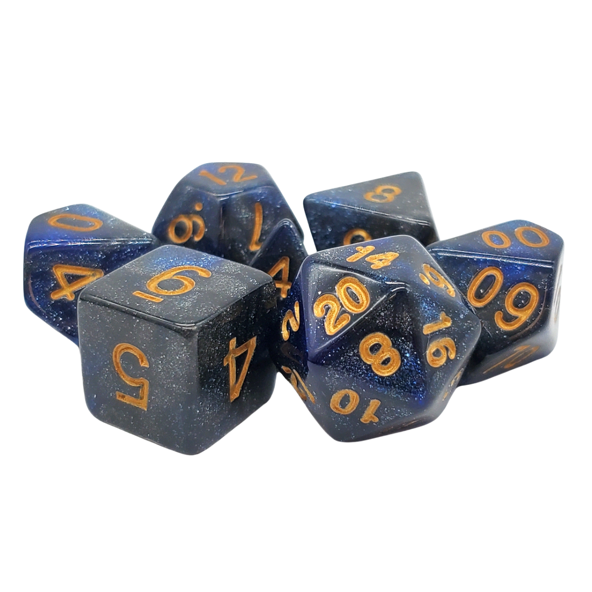Old School Dice 7-Piece Galaxy Set