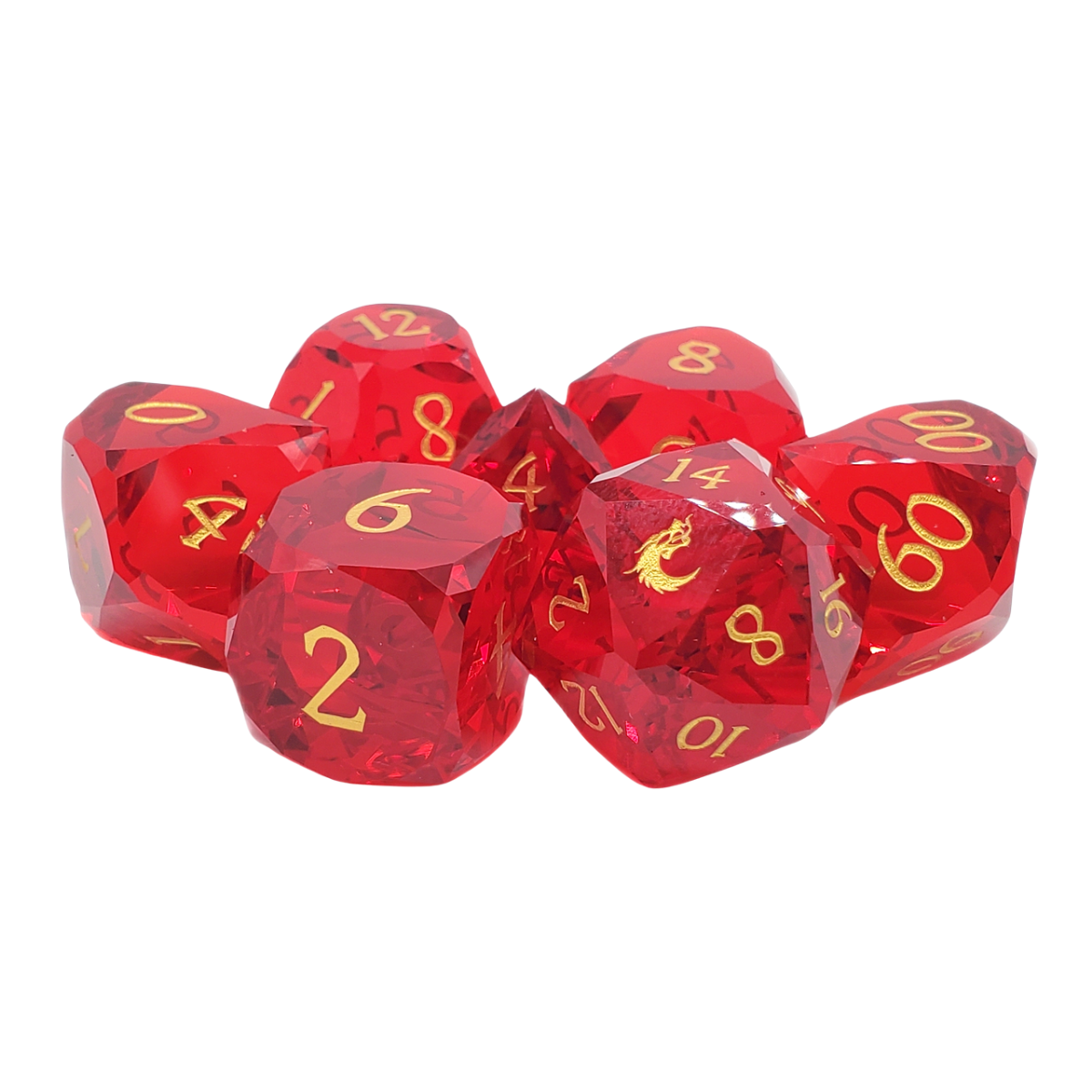 Premium Old School Dice 7 Piece Gemstone