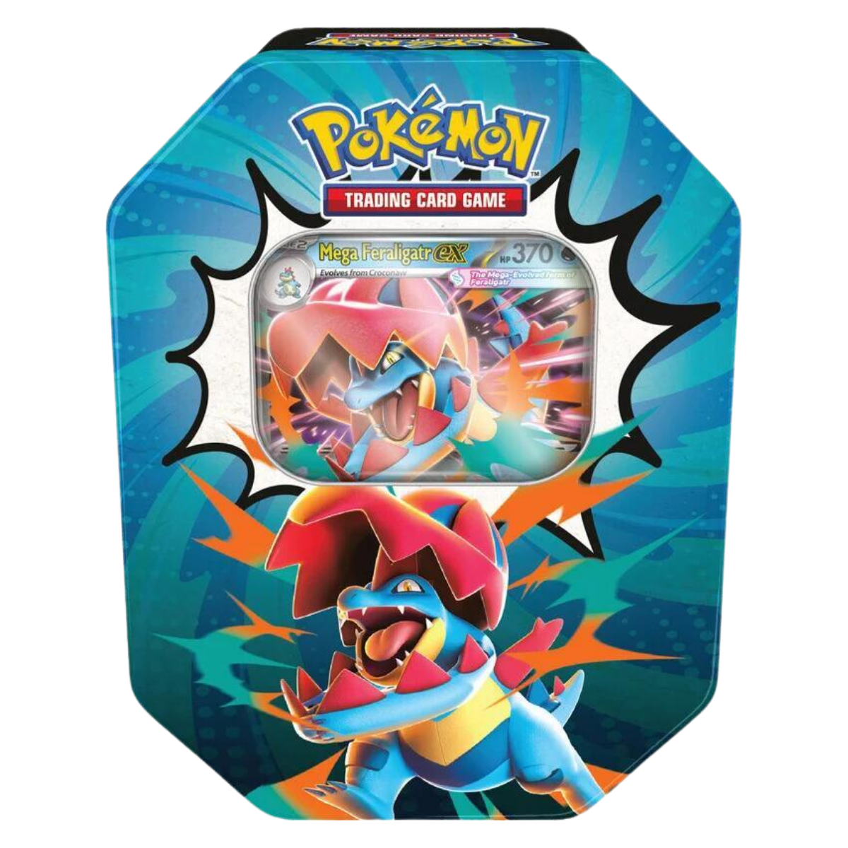 Ascended Heroes Tin Mega Feraligatr EX