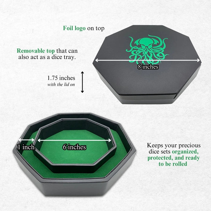 Green Cthulhu – Tray of Holding™ Dice Tray