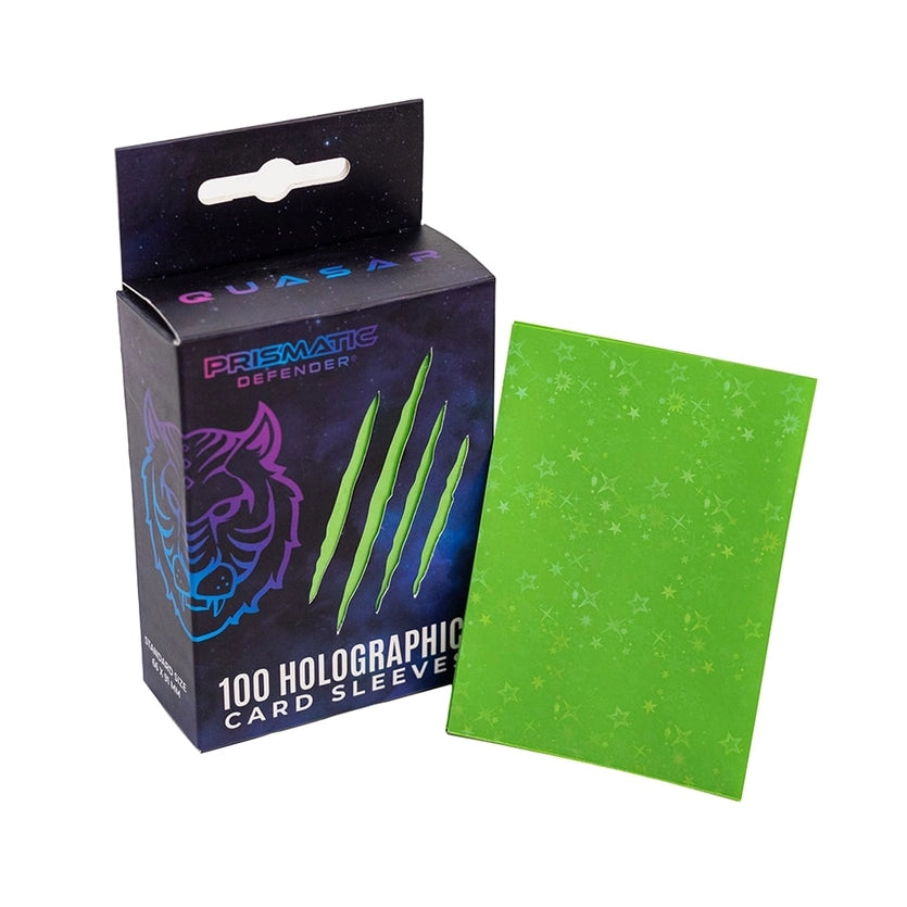 Holographic Card Sleeves – Standard (Light Green, Starfield) Quasar