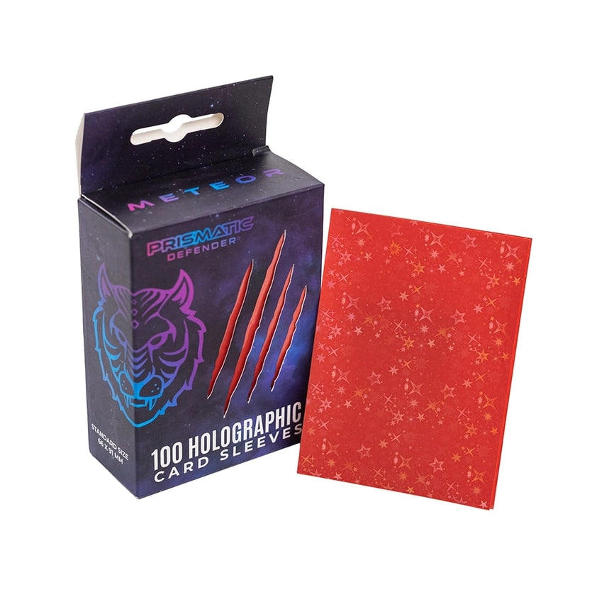 Holographic Card Sleeves – Standard (Red, Starfield) Meteor