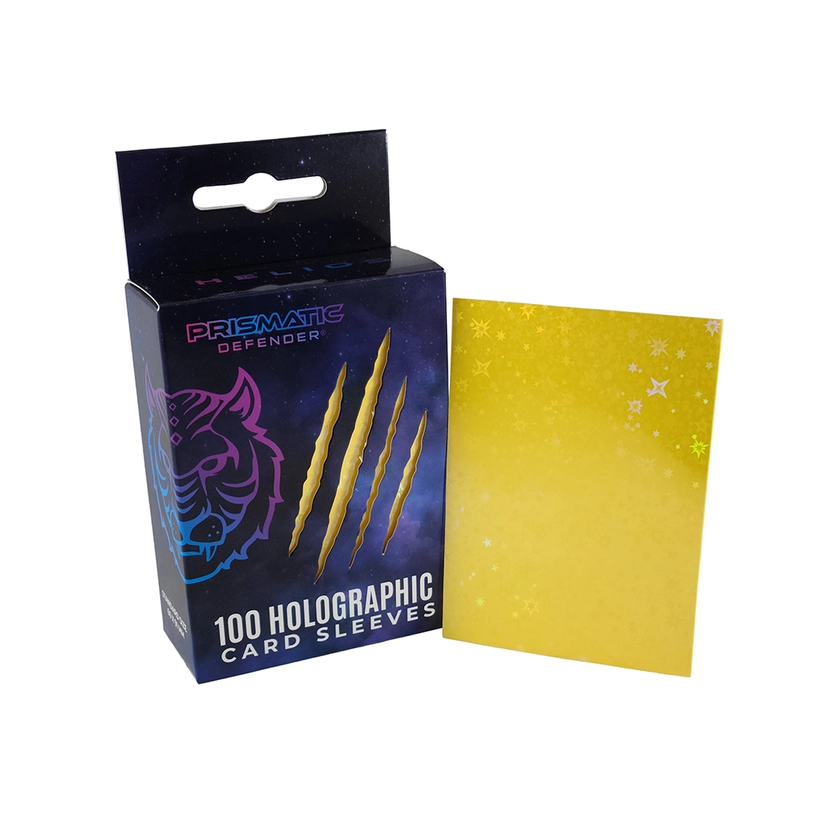 Holographic Card Sleeves – Standard (Yellow, Starfield) Helios