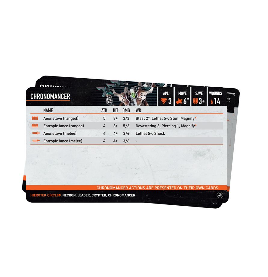 WHKT: Kill Team: Hierotek Circle Data Cards