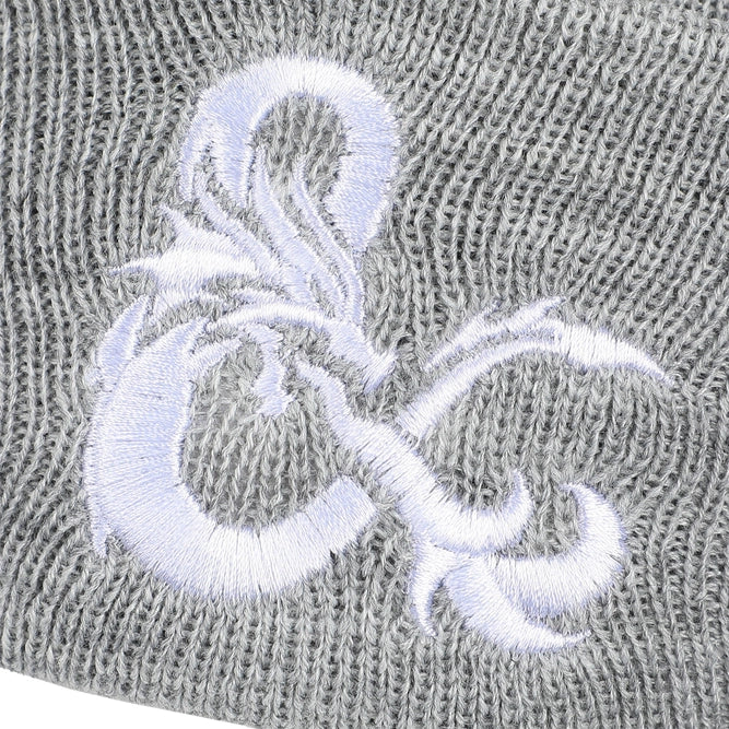 GN: D&D: Ampersand Logo Beanie – Heather Gray Acrylic Knit