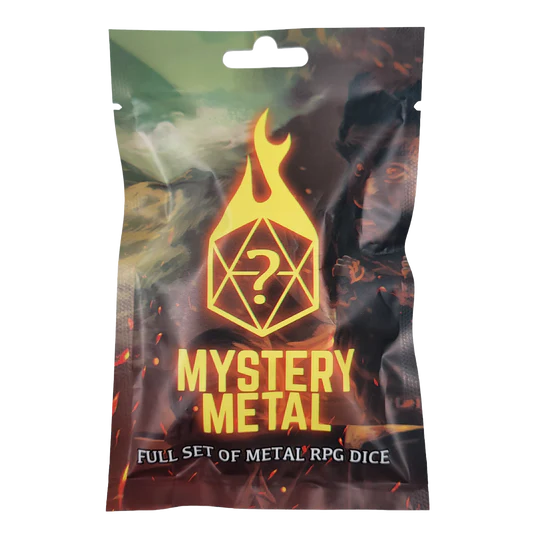 Mystery Metal RPG Dice Set of 7
