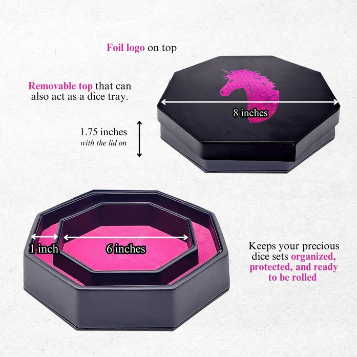 Pink Unicorn – Tray of Holding™ Dice Tray