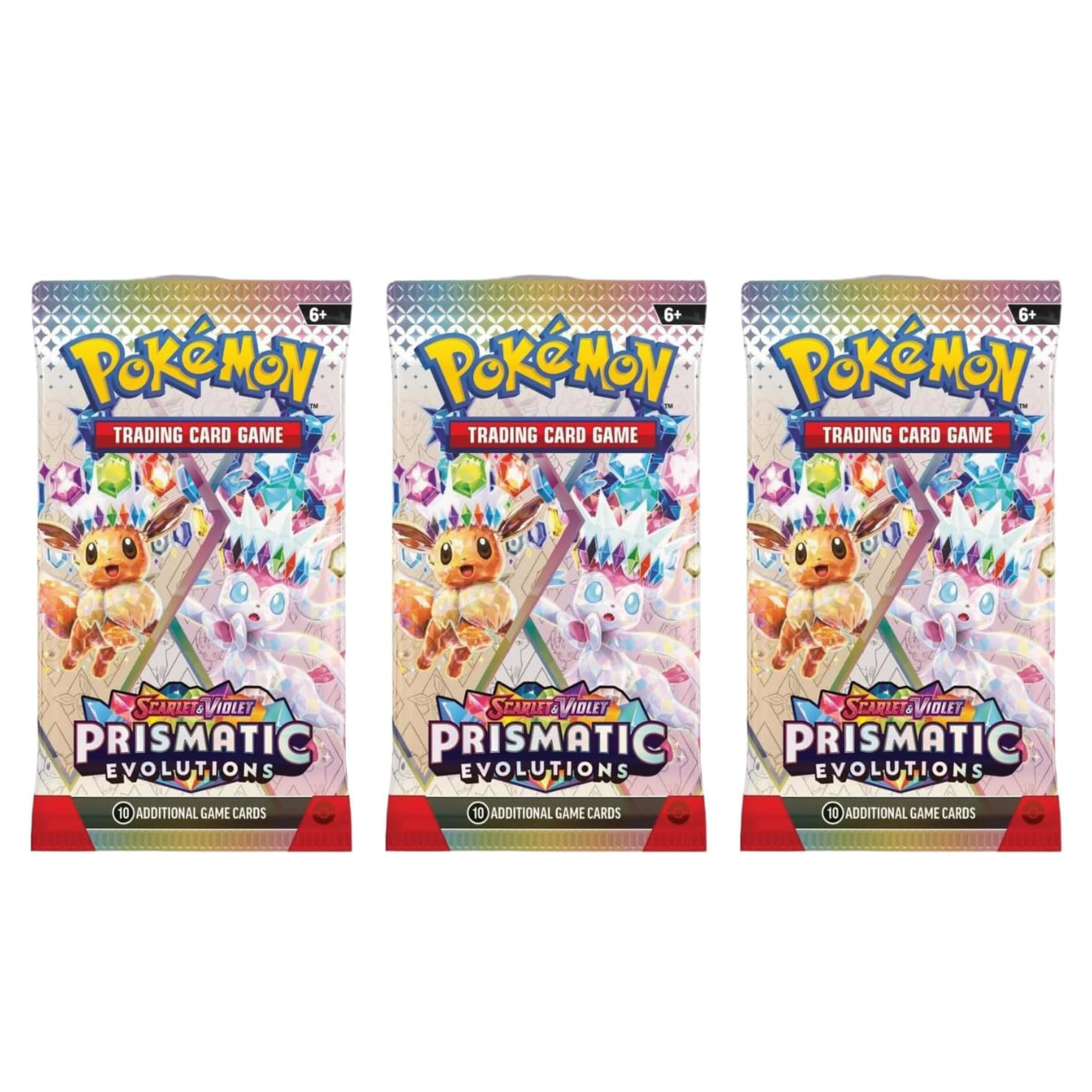 3pk Prismatic Evolutions Booster