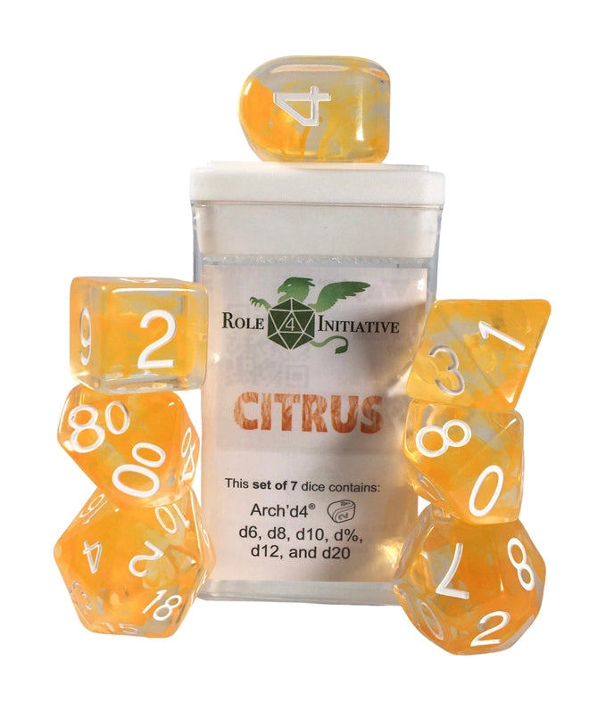 Citrus Dice Set (7 Dice)