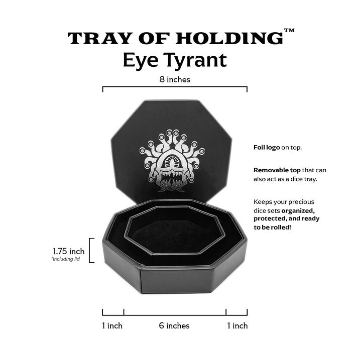 Silver Eye Tyrant – Tray of Holding™ Dice Tray